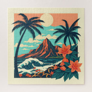 Puzzle Viaje Retro Tropical a Hawái