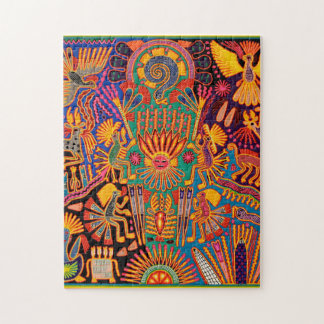 Puzzle Viaje tribal maya mexicano de Boho del arte de