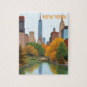 Puzzle Viaje vintage al Central Park de Nueva York