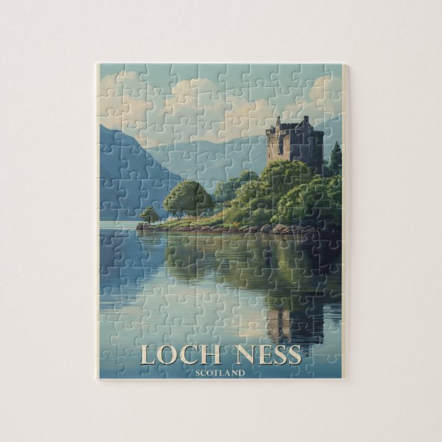 Puzzle Viaje Vintage Loch Ness Scotland (Vertical)