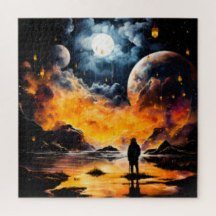 Puzzle Viajero Astronauta Horizonte Cósmico Viaje