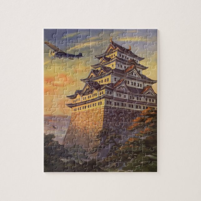 Puzzle Viajes de cosecha Japón, avión japonés Pagoda (Vertical)