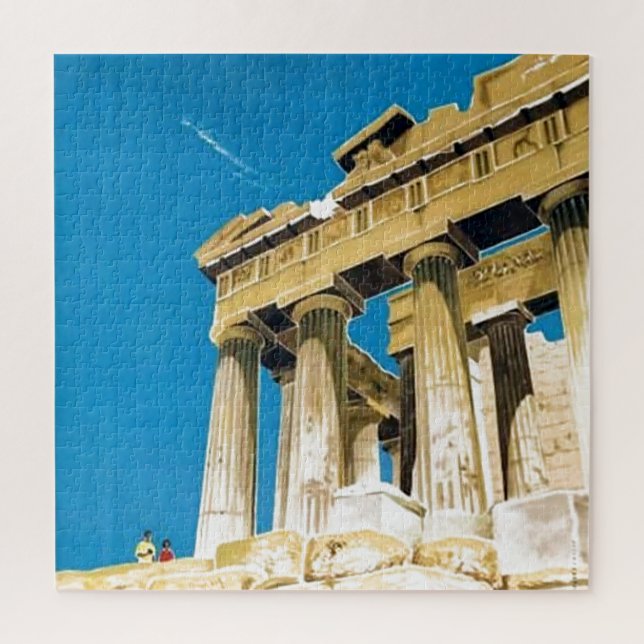 Puzzle Viajes de época Atenas Grecia Templo del Partenón (Vertical)