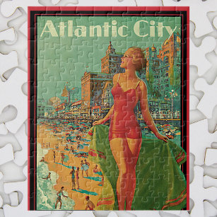 Puzzle Viajes de época, Atlantic City Resort Beach Blonde