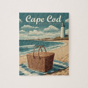 Puzzle Viajes de época Cape Cod Massachusetts Beach Retro