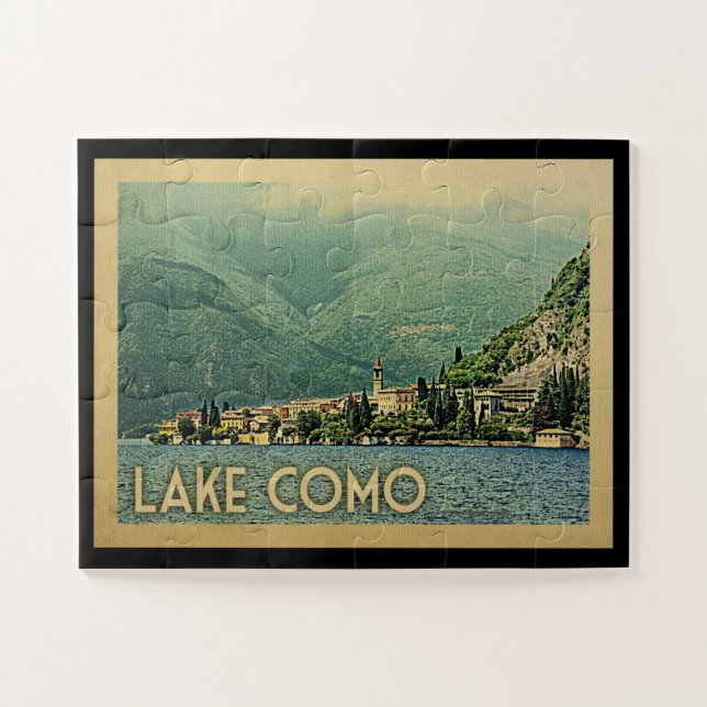 Puzzle Viajes de época del Lago Como Italia (Horizontal)