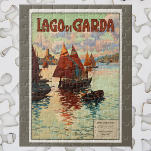Puzzle Viajes de época, Lago di Garda, Lago Garda, Italia