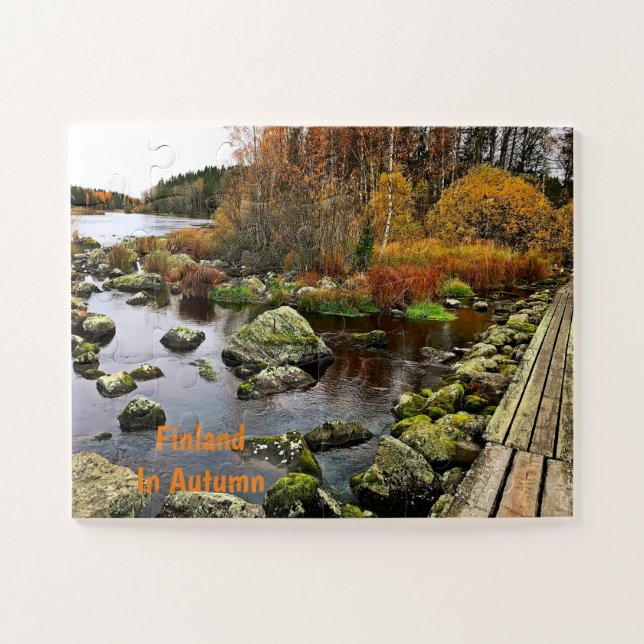 Puzzle Viajes De Jigsaw, Finlandia En Otoño, Trailside (Horizontal)