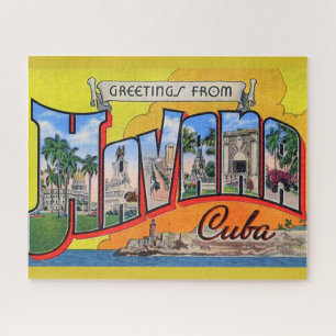 Puzzle Viajes de la Cuba de la Vintage - Saludos desde La