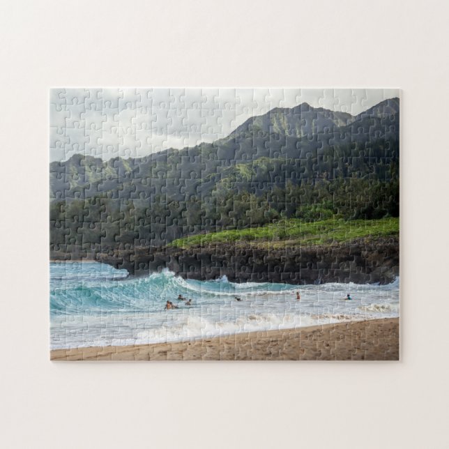 Puzzle Viajes de los surfistas hawaianos de playa (Horizontal)