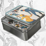 Puzzle Viajes de vintage, Art Deco, Invierno Davos Suiza<br><div class="desc">Anuncio de ilustracion vintage,  afiche de viaje europeo o etiqueta de equipaje de Davos,  Suiza,  con un diseño de deportes amorosos y románticos con patinaje sobre hielo en parejas. Invierno en Davos.</div>