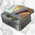 Puzzle Viajes de Vintage Poster Arte, Descubre Puerto Ric<br><div class="desc">Cartel de viaje de ilustracion de época o portada de viaje de Puerto Rico, una hermosa isla del Caribe! Un cañón en el castillo de El Morro. Puerto Rico es un territorio estadounidense con montañas, cascadas y la selva tropical El Yunque. San Juan es la ciudad más grande y la...</div>