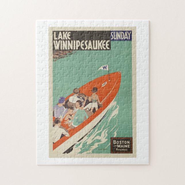 Puzzle Viajes en el Lago Winnipesaukee New Hampshire (Vertical)