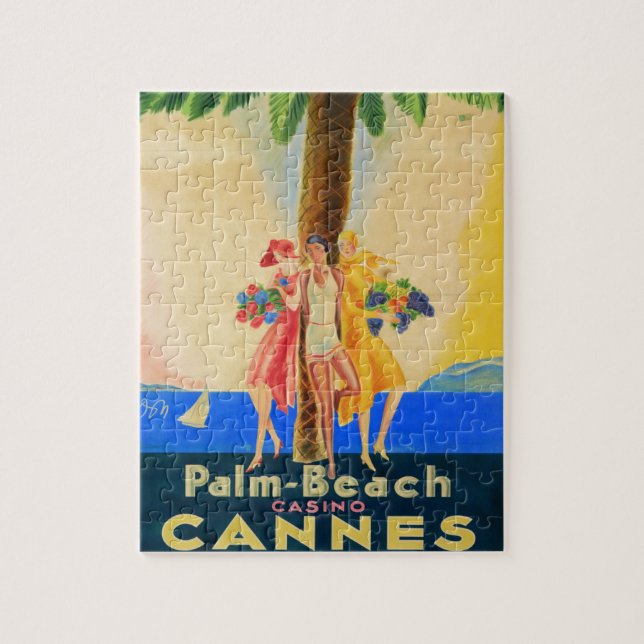 Puzzle Viajes franceses de Cannes de época (Vertical)