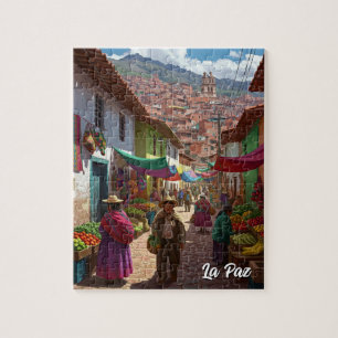 Puzzle Viajes por el mercado de La Paz Bolivia