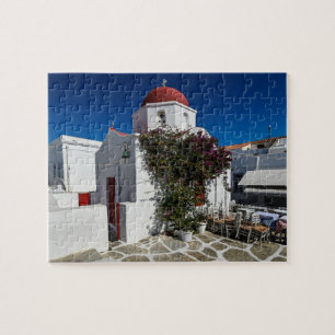 Puzzle Viajes por Mykonos Grecia - Church Cafe Europa Tur