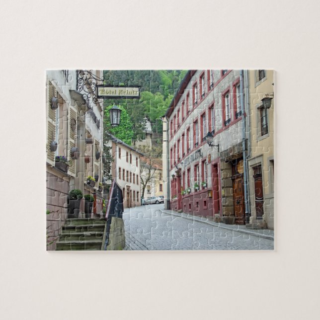 Puzzle Vianden, escena callejera de Luxemburgo (Horizontal)