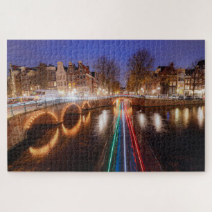 Puzzle Vías fluviales de Amsterdam Países Bajos
