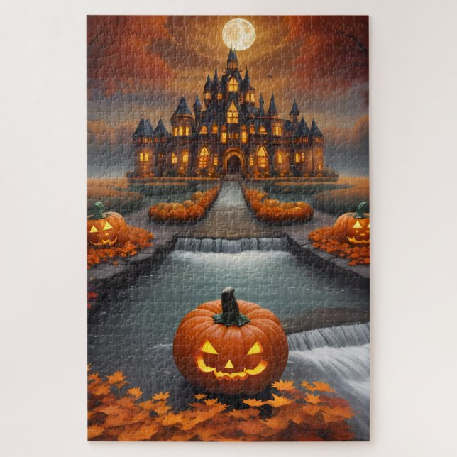 Puzzle Vibes de calabaza de Halloween (Vertical)