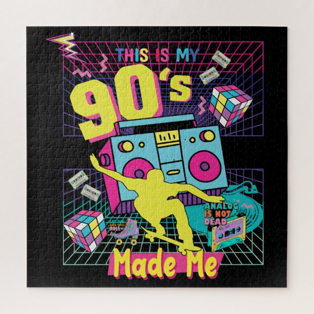 Puzzle Vibes de hip hop retro de los 90 me hicieron (Vertical)