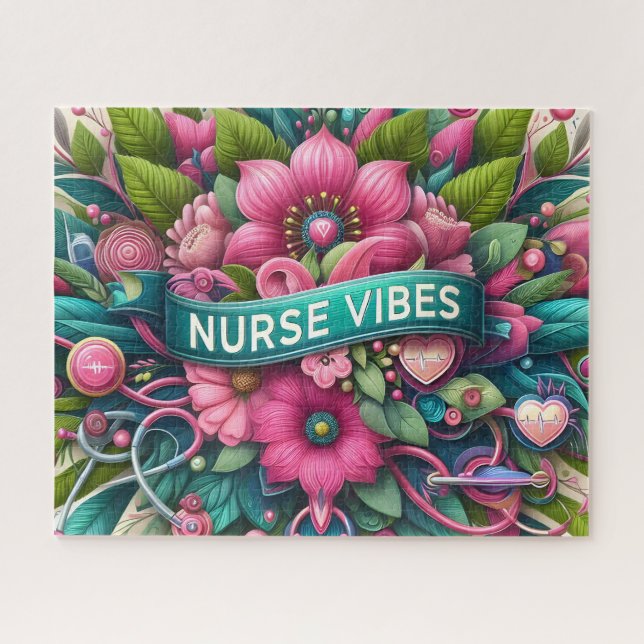 Puzzle Vibraciones de Enfermera Adorable (Horizontal)