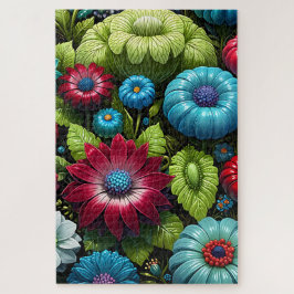 Puzzle Vibrant Botanical Fantasy Garden Floral 