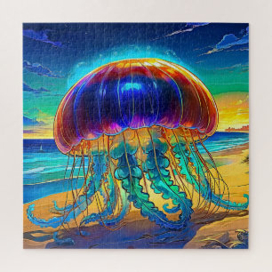 Puzzle Vibrant Jellyfish Sunset