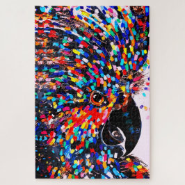 Puzzle Vibrante arte de pared de aves tropicales en expre