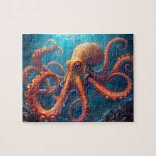 Puzzle Vibrante Arte de Pulpo Mandala