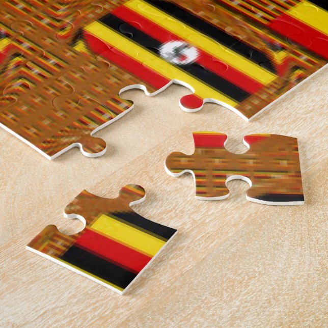 Puzzle Vibrante arte inspirado en la bandera de Uganda (Lado)
