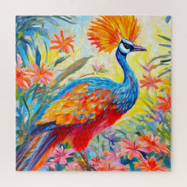 Puzzle Vibrante ave del paraíso en un exuberante jardín