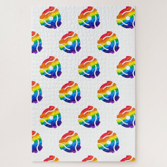 Puzzle Vibrante de adaptador de registro de 45 RPM de plá (Vertical)