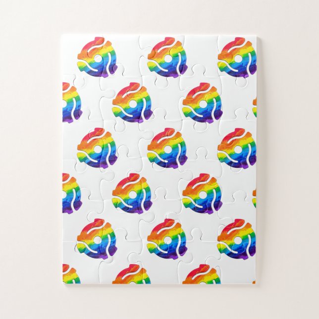 Puzzle Vibrante de adaptador de registro de 45 RPM de plá (Vertical)