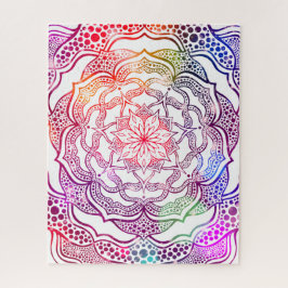 Puzzle Vibrante Mandala Moda colorida Rosa Elegante