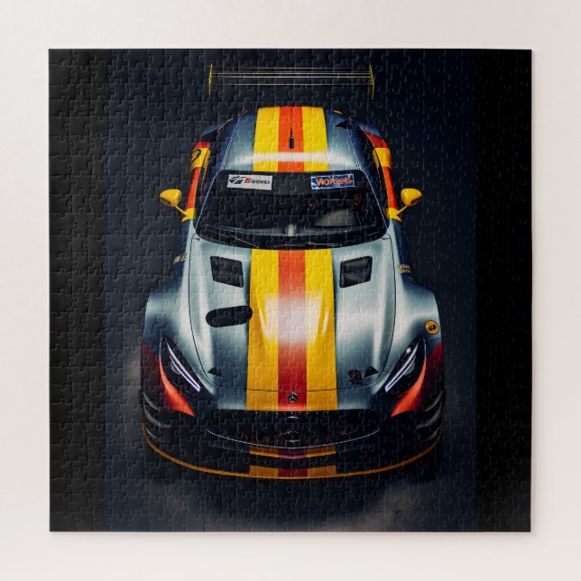Puzzle Vibrante Matte Race Car Jigsaw Puzzle-Fun y Juego (Vertical)