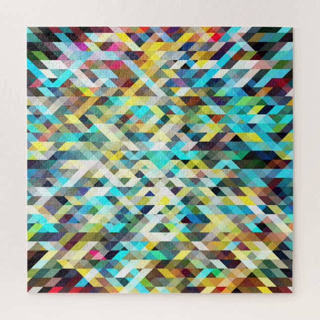 Puzzle Vibrante Neon Mosaic: Resumen De Fondo. (Vertical)