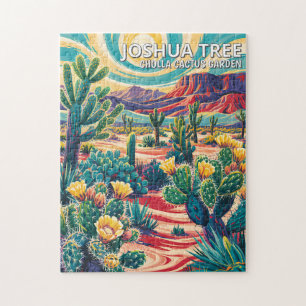 Puzzle Vibrante Parque Nacional Joshua Tree Cactus Person