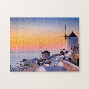 Puzzle Vibrante puesta de sol en Oia, Santorini