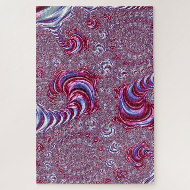 Puzzle Vibrante y brillante Groovy Trippy Espiral de arte (Vertical)
