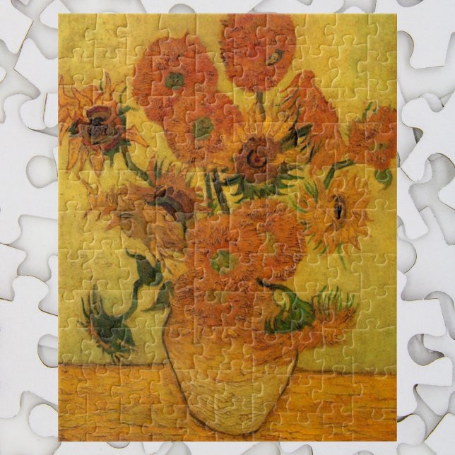 Puzzle Vicente van Gogh Vase de Vida Fija con 15 girasole (Subido por el creador)