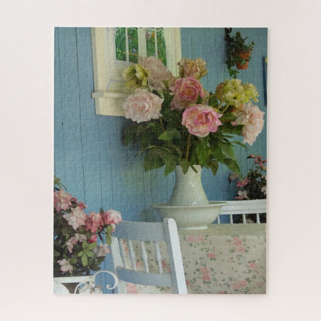 Puzzle Victorian Peonies - Martha's Vineyard (Vertical)