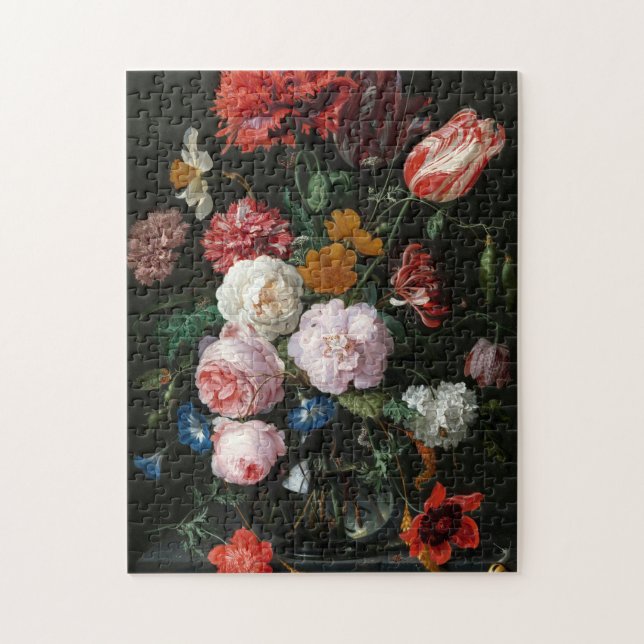 Puzzle Vida con flores | Jan Davidsz de Heem (Vertical)