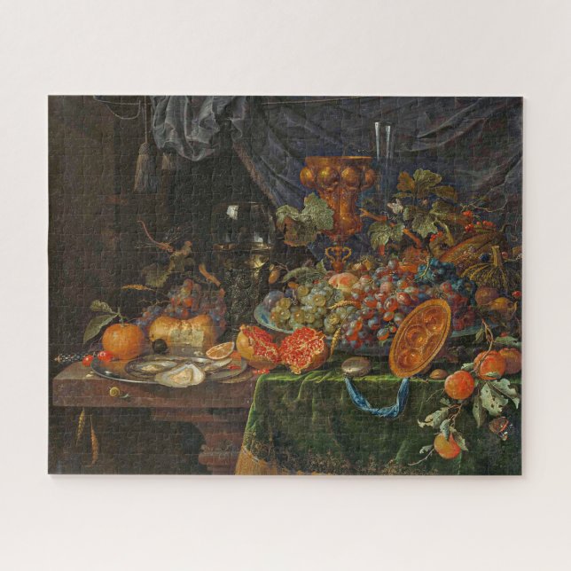 Puzzle Vida con frutas y ostras Abraham Mignon (Horizontal)