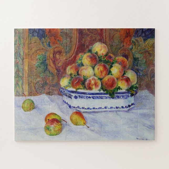 Puzzle Vida con melocotones, Renoir (Horizontal)