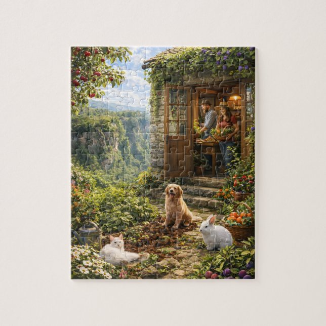 Puzzle Vida de jardín en el campo pacífico (Vertical)