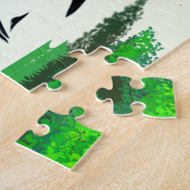 Puzzle Vida de los bosques primaverales con aves y ardill