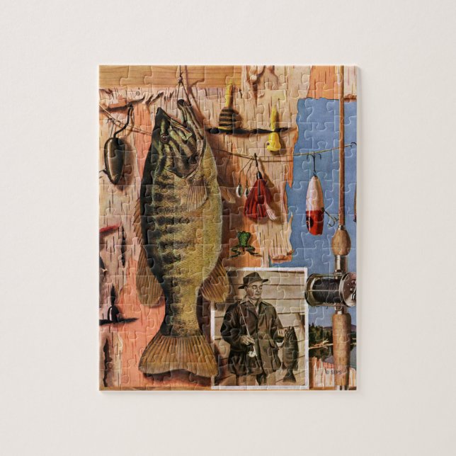 Puzzle Vida de pesca fija por John Atherton (Vertical)