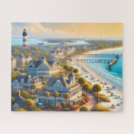 Puzzle Vida de playa con faro
