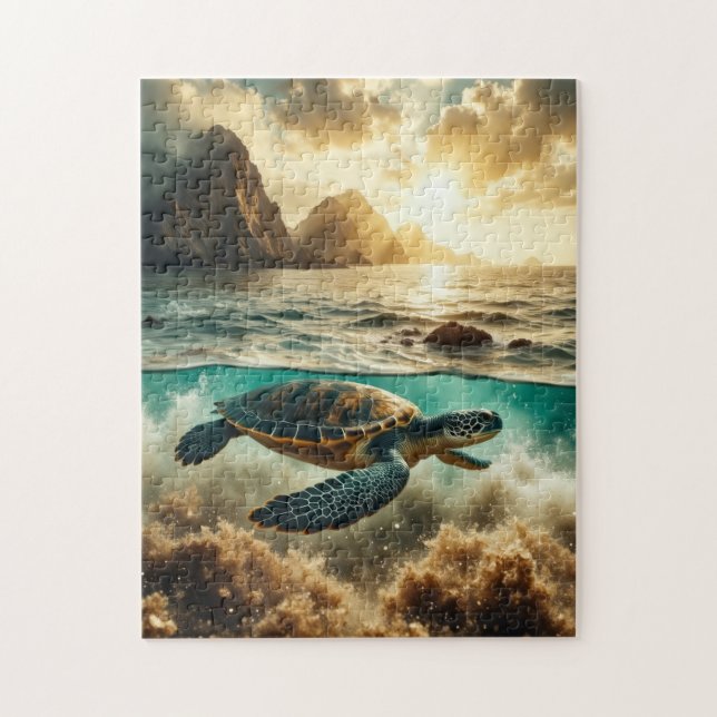 Puzzle Vida de tortuga marina (Vertical)