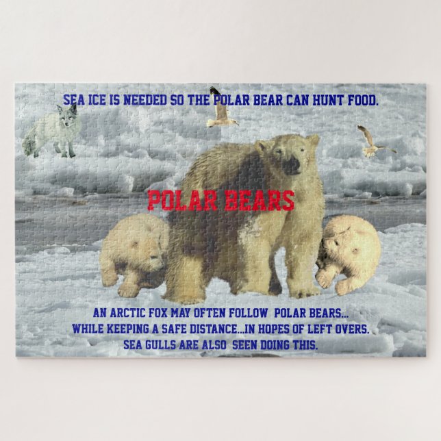 Puzzle Vida del oso polar de 20" x 30", 1014 piezas (Horizontal)